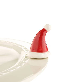 Nora Fleming Mini: Santa Stops Here (Santa Hat)